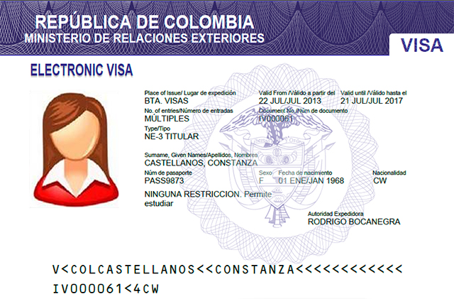 colombian tourist visa